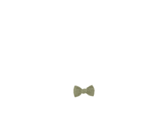 Small bow hair slide almond green with golden dots gauze