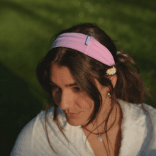 Stretch jersey headband  light pink