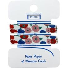 Medium-sized alligator hair clip: cr075 prairie fleurie