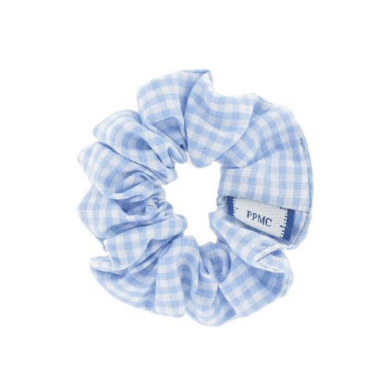 Small scrunchie sky blue gingham