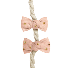 Small bows hair clips gaze pois or rose