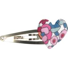 Heart hair-clips boutons rose