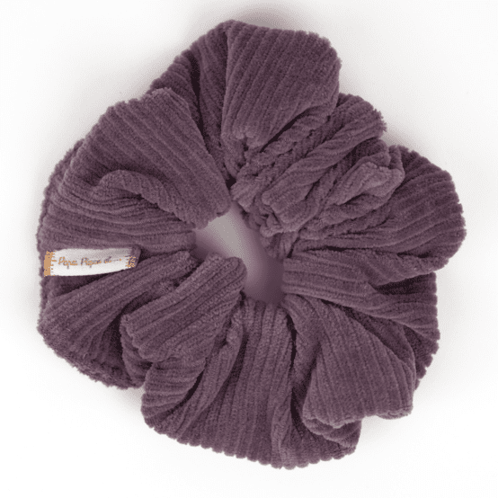 Scrunchie plum corduroy