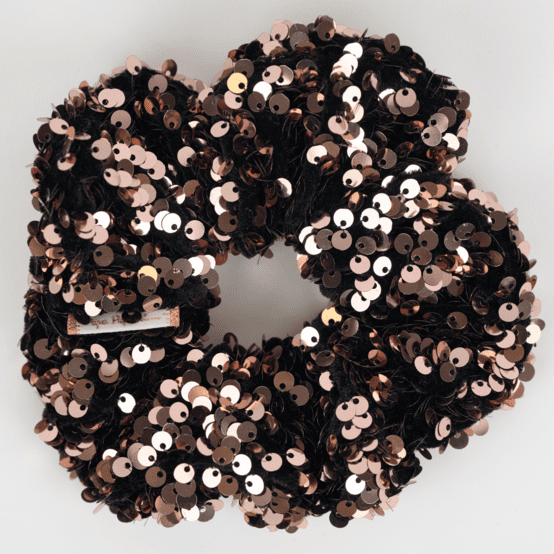 Scrunchie bronze sequins