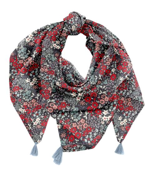 Pom pom scarf jardin d'aurore