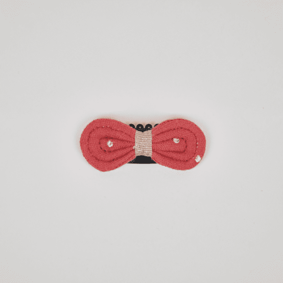 Noeud Anti-Glisse hair slide marsala gold double gauze