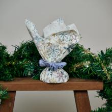 Furoshiki small 35 x 35 ex2447 off white christmas stars