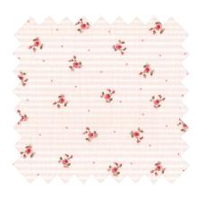 Cotton fabric ex2329 peach floral stripes