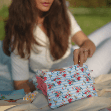 Coton clutch bag horizons fleuris