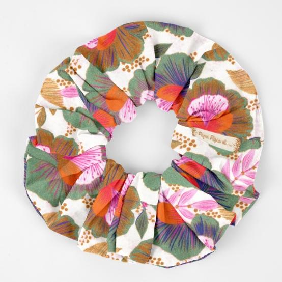 Scrunchie fleur de thé