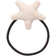 Pony-tail elastic hair star  glitter linen