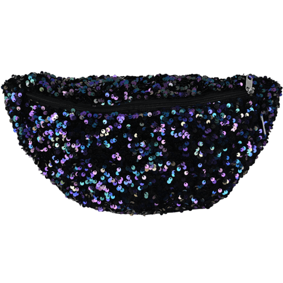 Banana bag purple black sequin