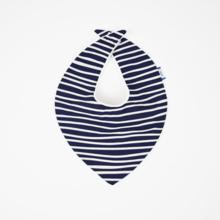 bandana bib striped  ivory navy