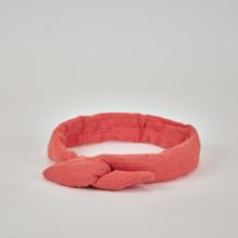 Wire headband retro gaze dentelle corail