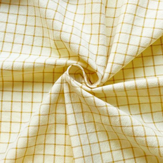 Cotton fabric ex2527 two-tone yellow checks