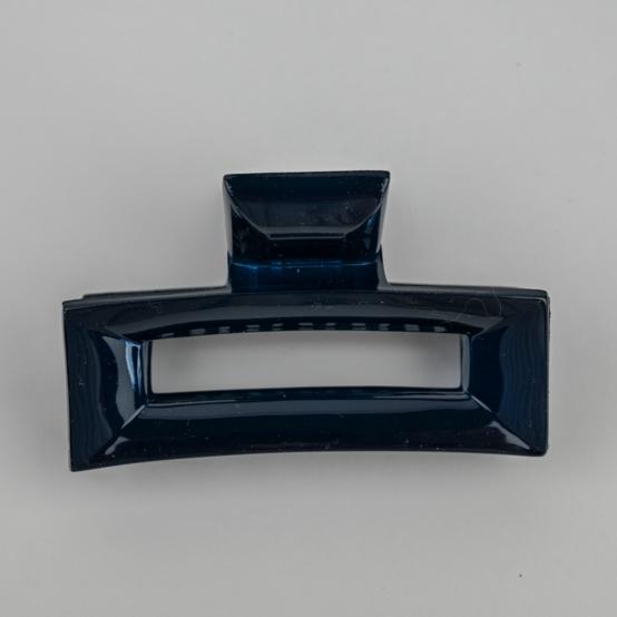 Large Rectangular Hair Clip lacquered navy