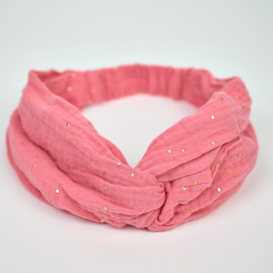 crossed headband gaze pois or rose sorbet