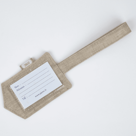 Luggage Tag  glitter linen