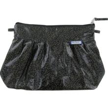 Pleated clutch bag glitter black