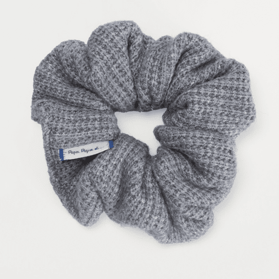 Scrunchie blue-grey ribbed knit