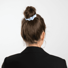 Small scrunchie sky blue gingham