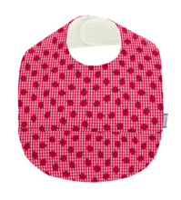 Coated fabric bib ladybird gingham