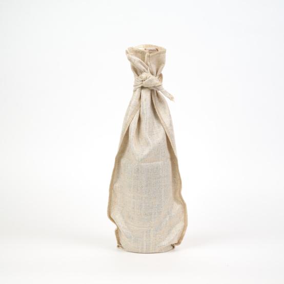 Fuboshiki - Fabric gift pouch for bottles  glitter linen