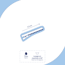 Mini sweet hairslide gaze pois or eucalyptus
