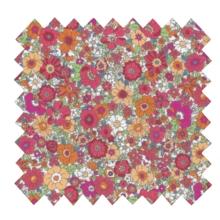 Cotton fabric ex2342 orange pink multiflowers