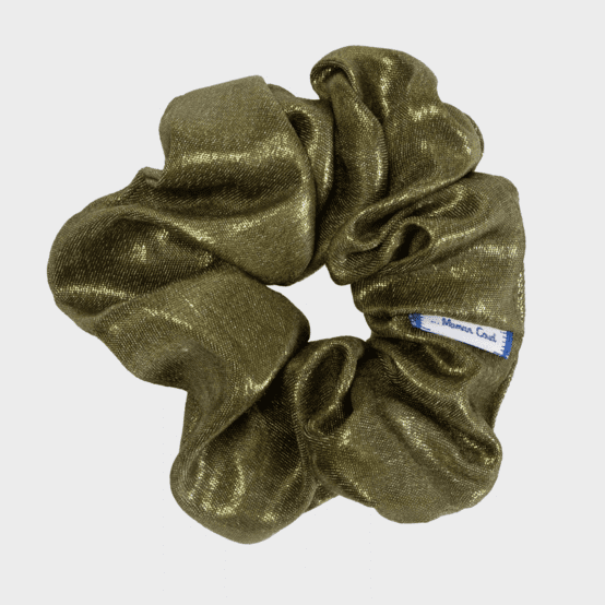 Scrunchie olive lurex