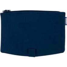 Flap of shoulder bag suédine marine