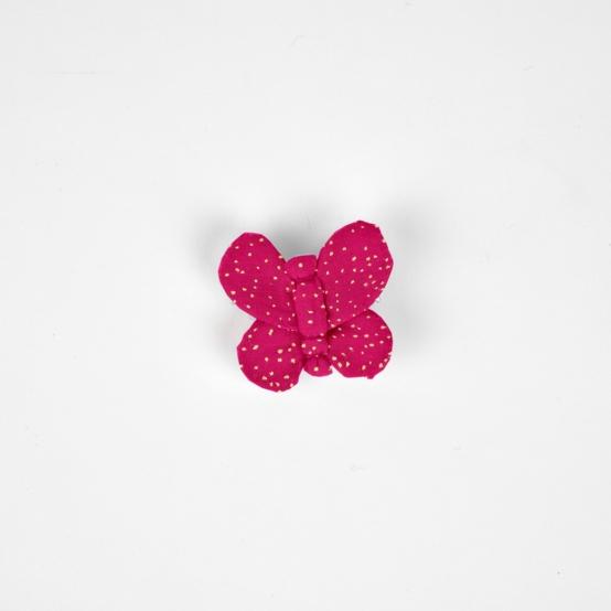 Butterfly hair clip fuchsia pailleté