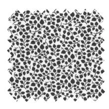 Cotton fabric ex2311 black and white leaves
