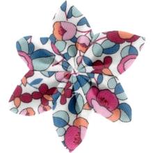 Star flower 4 hairslide boutons rose