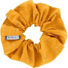 Scrunchie gaze dentelle ocre