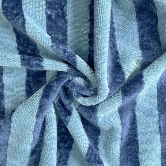 Bamboo terry fabric ex2539 blue stripes
