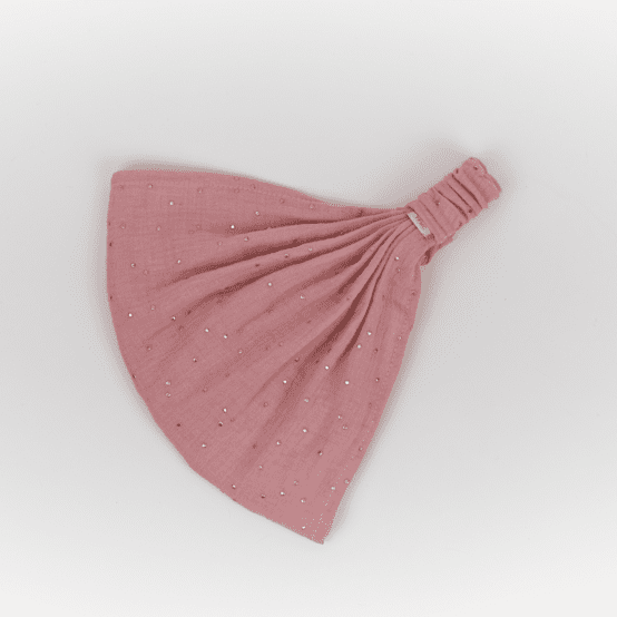 Headscarf headband- child size gaze pois or rose thé