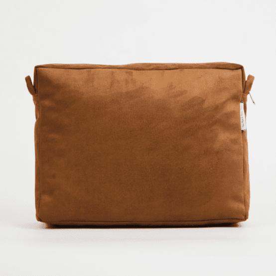 Large shoulder bag base suédine fauve