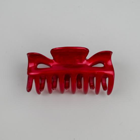 Small Classic Hair Clip glossy red