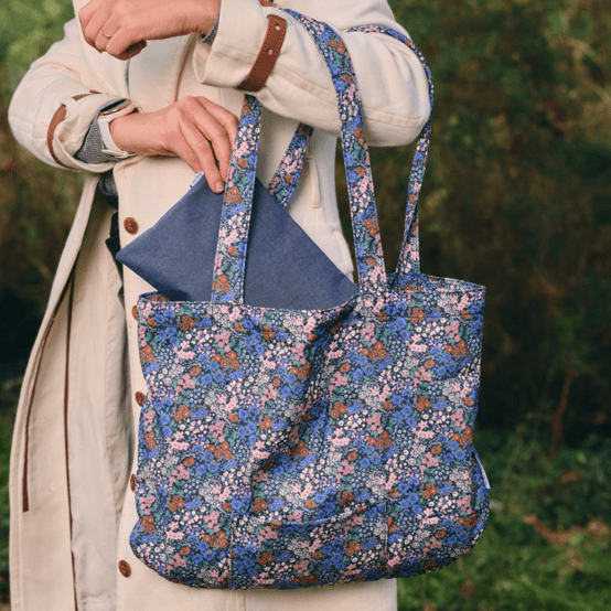 Foldable tote bag monet lilas