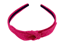 bow headband fuchsia pailleté