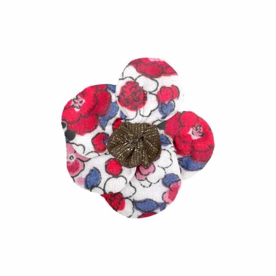 Mini Flower petal hair slide rouge corolle
