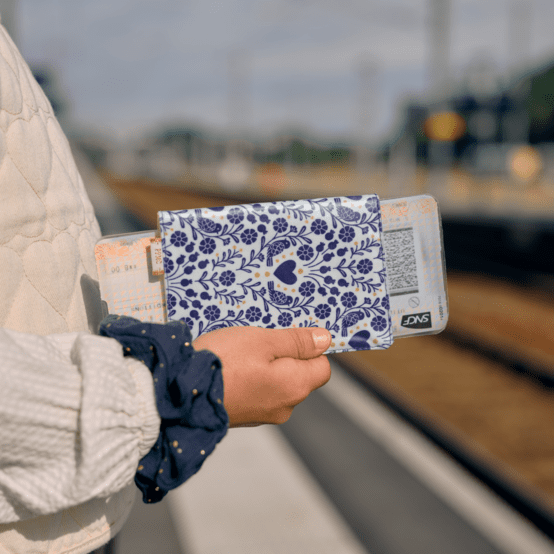 Passport cover scandinavia bleu