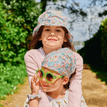 Sun hat adjustable-size T2 champêtre bleuté