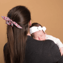 Jersey knit baby headband white