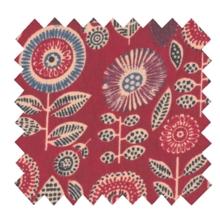Cotton fabric ex2515 indian ethnic flowers rust