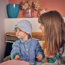 Sun Hat for baby pastel fleuri