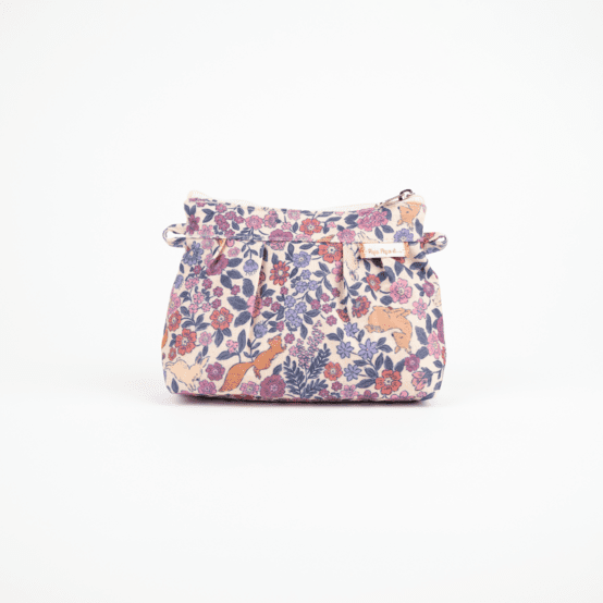 Mini Pleated clutch bag comptine enchantée rose