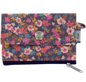 zipper pouch card purse hippie fleurie