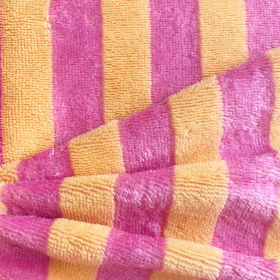 Bamboo terry fabric ex2537 striped melon pink